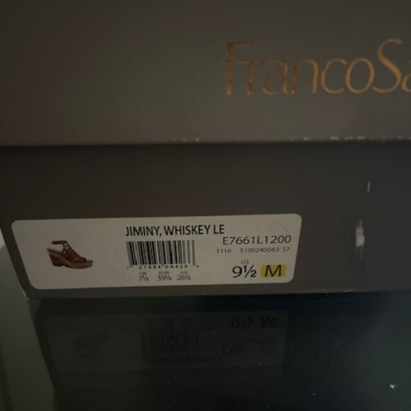 FRANCO SARTO LEATHER WEDGE SANDALS, Size 9.5 (fit more like 8.5) - Picture 5 of 5